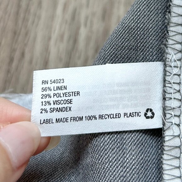 Gap Women's Modern Boot Linen Work Pants in Charcoal Gray Size 16R NWT - Picture 9 of 12